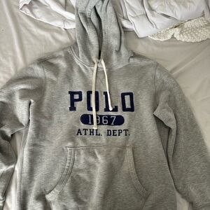 Ralph Lauren Gray and Blue Hoodie